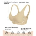 thumbnail image 3 of SHAPERX Bras for Women No Underwire Seamless Oversized Everyday Bra Comfort Wireless Padded Soft Support Bralette, 3 of 5