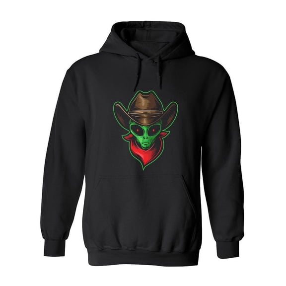 Cowboy Alien Design Hoodie Men -Image by Shutterstock, Male 3X-Large