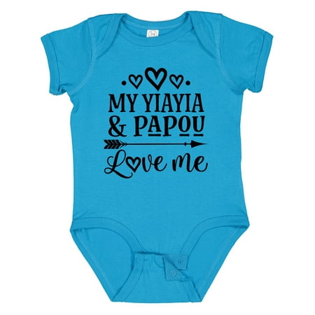 

Inktastic YiaYia and Papou Love Me Granddaughter Gift Baby Girl Bodysuit