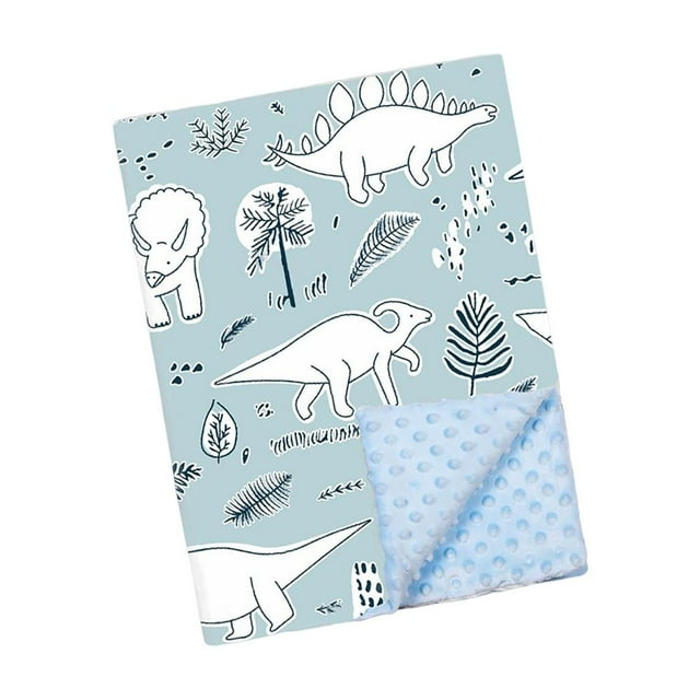 Manta de pañales Macarena con respaldo de puntos ligera para bebés y niños diseño Dinosaurio