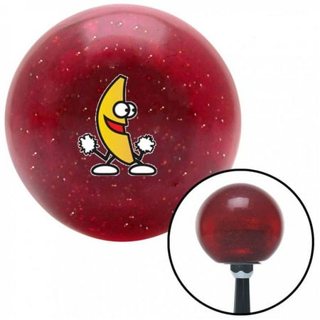 American Shifter 59796 Dancing Banana Red Metal Flake Shift Knob with M16 x 1.5 Insert Shifter Auto Brody