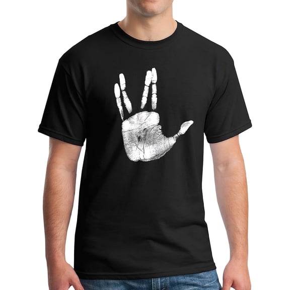 Live Long Star T-Shirt Trek Prosper Tee LLAP Vulcan Greeting Hand Sign Gesture