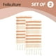 thumbnail image 4 of Toallas de mano Folkulture Orange, 100% algodón, juego de 2, 4 of 9