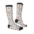 thumbnail image 3 of Fotbe Retro Style print Women's Men's Novelty Crew Socks Cotton Socks Knee High Socks for Walking,Running,Nurses,Pregnancy, 3 of 9