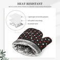 thumbnail image 5 of Disketp Red And White Polka Dots Oven Mitts And Potholders Bbq Gloves-Oven Mitts And Pot Holders With Recycled Infill Silicone Non-Slip Cooking Gloves For Cooking Baking Grilling, 5 of 9