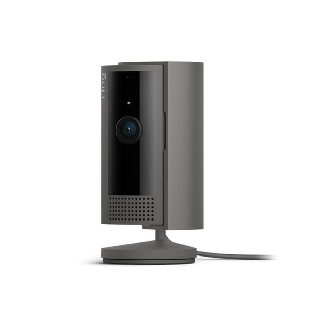 Ring Cámara de seguridad interior con enchufe (Modelo más reciente) - Video HD de 1080p, visión nocturna a color, audio bidireccional, cubierta de privacidad manual de audio y video | Carbón