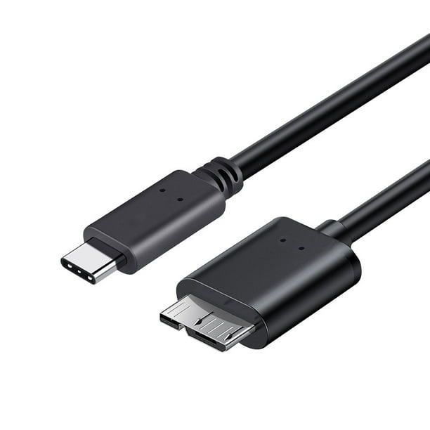 Cable corto B a USB C, cable de disco duro externo USB 3.1 Transferencia de datos rápida Cable de repuesto de cámara de 5 Gbps Compatible para portátil - 1 paquete