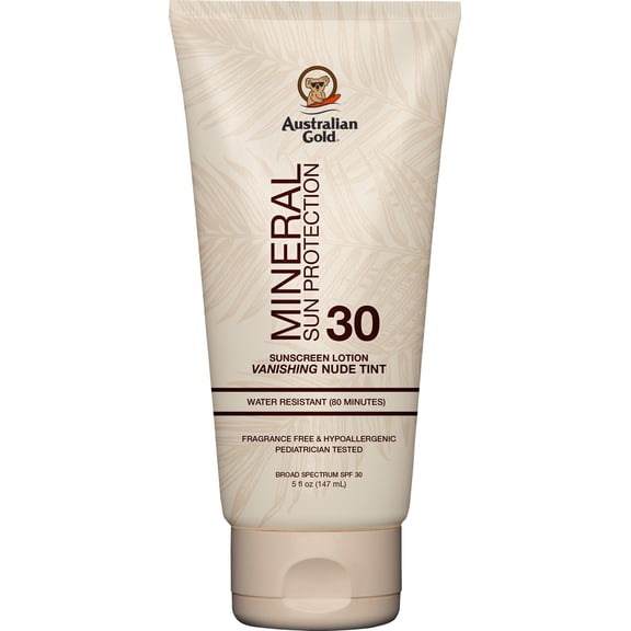 Australian Gold Hypoallergenic Mineral Sunscreen Lotion, Fragrance Free, SPF 50, 5 oz
