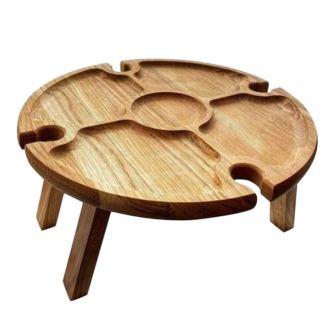Greeniant de pícnic plegable de para vino al aire libre con soporte de vidrio 2 en 1, estante para copas de vino, plegable de pícnic Kits de desorden para acampar 30*16 CM Greeniant OD001451-01B