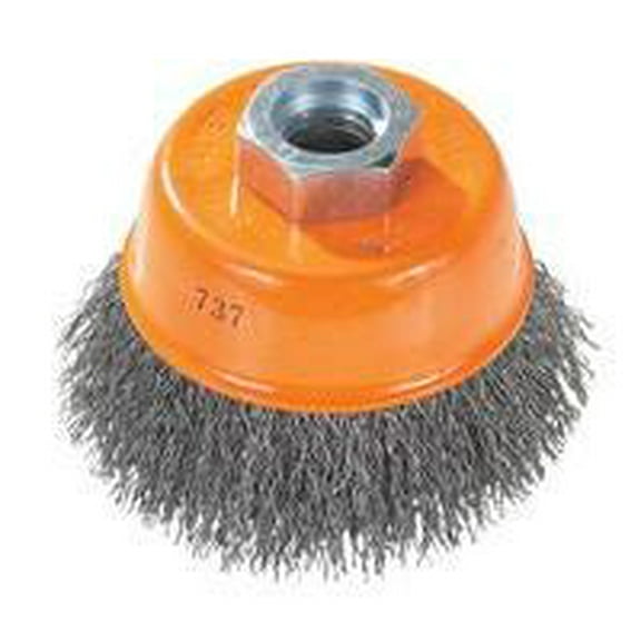 Walter 13E504 Wire Cup Brush .020" Crimped Carbon Steel 5" 5/8-11 Arbor