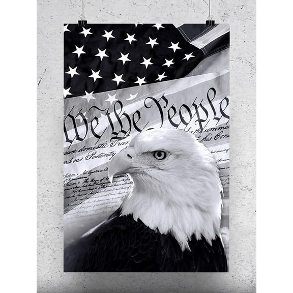 We The People With Bald Eagle Poster -Image by Shutterstock
