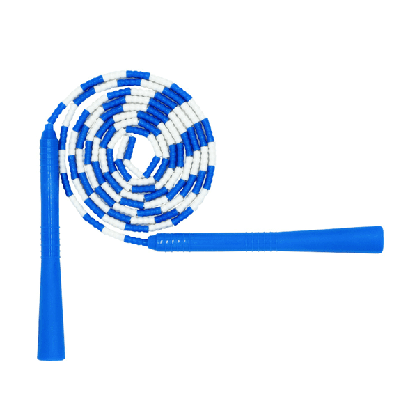 BESTSKY 8.2 Ft Jump Ropes Adjustable Size Colorful Jump Rope for Kids and Teens Rope Skipping with Soft Bead and Bamboo Joint Blue