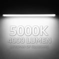 thumbnail image 3 of 6 Pack Motion Sensor 4FT LED Utility Shop Light, 40W Plug in Linkable Light Fixtures, for Garage, Workshop, 4000lm, 5000K Daylight, Suspension & Flush Mount, FCC, ETL Certified, 3 of 7
