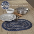 thumbnail image 2 of VHC Brands Farmhouse Great Falls Blue Table Placemat, Blue White, Jute Blend, Oval, 12x18 Inches, 2 of 4