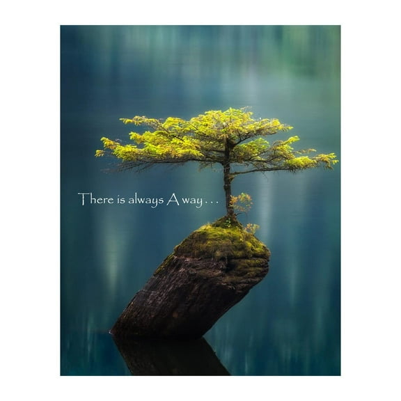 There Is Always A Way Inspirational Quotes Wall Art Print - Motivational Wall Decor for Home, Office, Bedroom, Classroom, School & Dorm Decor
