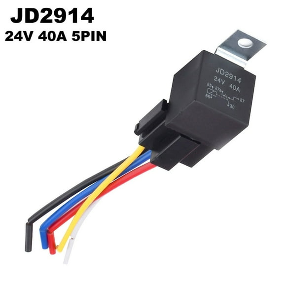 40A waterproof automotive relay 5-pin socket with wire, reliable and for durable