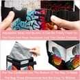 thumbnail image 4 of Mathematical Engineering Mini Trash Can for Car: Foldable, with Lid, Leak-Proof, and Hanging Storage Bag, 4 of 6