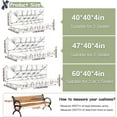 thumbnail image 5 of Replacement Cushions for Swing, Waterproof Porch Swing Cushion, 2-3 Seat Outdoor Bench Cushion with Backrest for Patio Furniture Garden Porch Loveseat Glider Pad (Bamboo Leaves 40*40in), 5 of 7