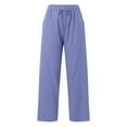 thumbnail image 6 of XINXIAOO Women Pants Women Casual Pants Light Purple Baggy Pants Lounge Pants Womens Elastic Waist Pants with Pockets Women Summer Outfits, 6 of 7