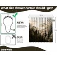 thumbnail image 5 of Dark Brown Forest Shower Curtain Nature Bronze Chocolate Brown Shower Curtains for Mens Bathroom, Waterproof Polyester Fabric with Hooks, 108" W x 72" L, 5 of 5