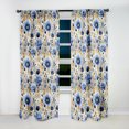 thumbnail image 3 of Designart "Blue Meadow Floral Tapestry" Floral Blackout Curtain Single Panel, 3 of 4