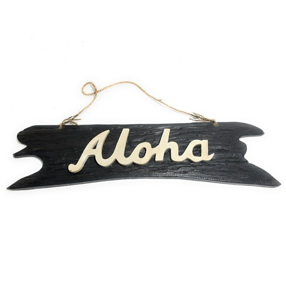 Aloha Sign on Driftwood 20" - Wooden Greeting Sign | #snd2500150