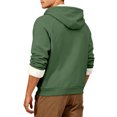 thumbnail image 4 of GrmtClth Sherpa Lined Hoodies for Men Heavyweight Winter Fleece Lined Full-Zip Hooded Sweatshirt Fashion Thermal Long Sleeve Jackets Army Green M, 4 of 9