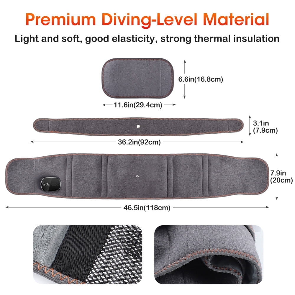 Infrared Heating Waist Massager Electric Belt Vibration USB Slimming Red Light