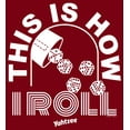 thumbnail image 2 of Men's Yahtzee How I Roll  Graphic Tee Red 2X Large, 2 of 5