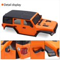 thumbnail image 2 of Kit de Chasis de Carcasa de Carrocería de Coche RC con Distancia Entre Ejes de 155mm con Parachoques Delantero Trasero para 1/18 RC Crawler TRX4M Naranja, 2 of 5