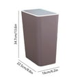 thumbnail image 2 of TACILIP Bathroom Trash Can With Lid Small Garbage Can With Press Lid Plastic Wastebasket Flip Lid Trash With Popup Lid For Toilet Office Bedroom Living Room Garbage Bin, Mom Gifts, 2 of 6