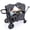 Gray, variant on SACVON 2-Seater Stroller Wagon with Side Entry, Canopy & Snack Tray, Includes Removable Storage Bag That Converts to a Backpack-Black