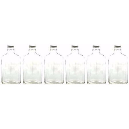 

200 ml Glass Flask With Metal Screw Cap-6 Count