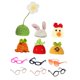 thumbnail image 5 of Mini gorros de punto con gafas de sol, figura, accesorios, estante, escritorio festivo, disfraces de ganso para centro de mesa, regalo, sala de estar, 5 of 9