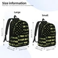 thumbnail image 4 of Naloa Canvas Backpack for Men Women American Flag Camo Print Rucksack Casual Travel Daypack Large and Small Durable College Tote Satchel Bookbag for Teens, 4 of 8