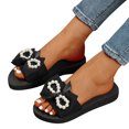 thumbnail image 4 of Betiyuaoe Shoes for Women Pearl Flat Beach Slippers Flip Sandals Flip Flop Sandals Fashion Slippers Flat Open Toe Slippers Summer Casual Fashion Sandals Bathroom Beach Slippers Shoe, 4 of 8