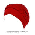 thumbnail image 3 of ZLight Turban Breathable Assorted Colors Single Layer Elastic Comfortable Polyester Head Scarf Wraps Hair Bonnet for Women Red Standard 1Set, 3 of 6