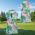 thumbnail image 3 of KUIFORTI Matching Golf Shirts for Couple Hawaiian Palm Leaf Moisture Wicking Golf Tank Top for Women Racerback Design Keep Cool in Hot Weather Breathable Fabric Lightweight, 3 of 6