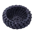 thumbnail image 2 of Cama nido para gatos tejida a mano, rascador portátil redondo Flexible, resistente, cálido, antideslizante Azul oscuro, 2 of 8