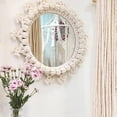 thumbnail image 5 of Espejo de macramé con flecos, espejos colgantes, decoración artística para dormitorio y porche, 2 uds. perfecl Tapiz de Macramé Espejo, 5 of 5