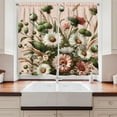 thumbnail image 3 of Ambesonne Floral Eucalyptus Kitchen Curtains, Blushing Blooms, 55"x30", Blush Forest Green Pink, 3 of 3