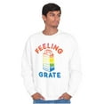 thumbnail image 5 of Feeling Grate Rainbow Cheese Grater Sweatshirt for Men or Women Brisco Brands X, 5 of 6