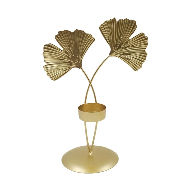 Portavelas de metal Colco adorno manualidades regalo candelabro centro de mesa color oro