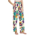 thumbnail image 2 of FORMRS Women's Pajama Pants with Pockets Soft Comfy Loungewear Sleep Bottom, Sizes S-2XL, Purple Geometric, 2 of 8
