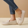 thumbnail image 6 of Willtoo Womens Wide Toe Loafers Slip-On Metal Buckle Platform Casual Flats Non Slip Comfort Walking Shoes for Daily Wear, 6 of 6