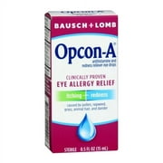Bausch And Lomb Opcon-A Itching And Redness, Allergy Relief Eye Drops - 0.5 Fl Oz (15 Ml), 2 Pack