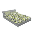 thumbnail image 2 of Ambesonne Abstract Fitted Sheet & Pillow Sham Set, Contemporary Mosaic, Queen, Yellow Green, 2 of 2