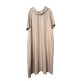 thumbnail image 2 of Antinious Ladies Short Sleeve Collared Solid Loose Casual Stylish Dress, 2 of 5