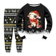 thumbnail image 2 of Rotm Matching Christmas Pajamas For Family Family Feeling Little B\oys Pajamas Sets Cotton Long sleeve Pjs Black,8-9 Years, 2 of 6
