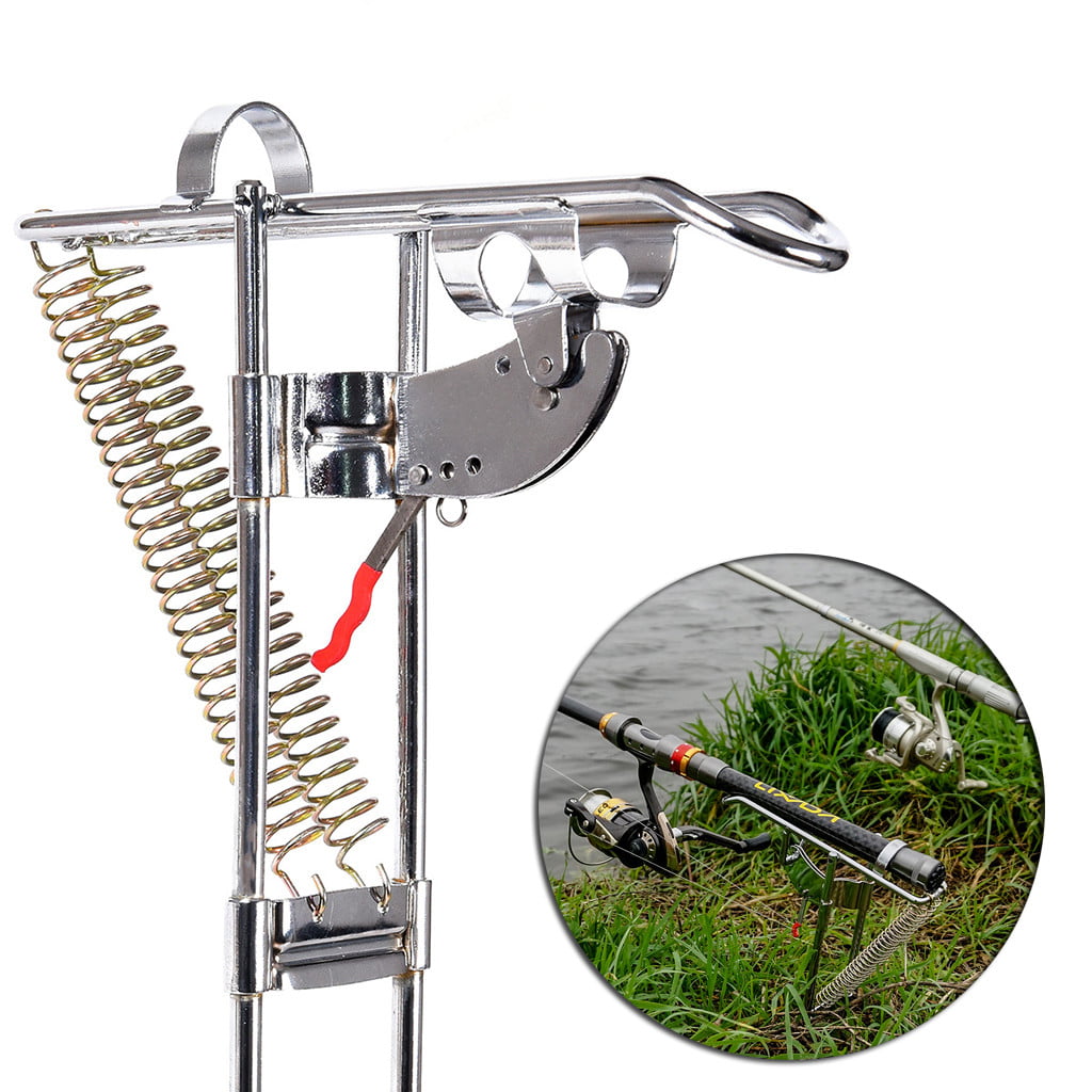 Adjustable Automatic 2 Spring Angle Pole Fish Pole Bracket Fishing Rod Holde 
